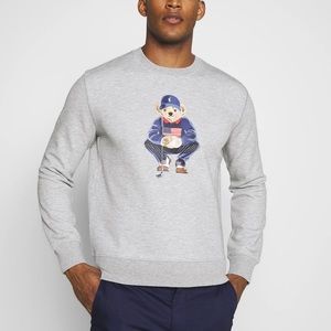 Men’s Ralph Lauren polo golf bear swestshirt grey Medium